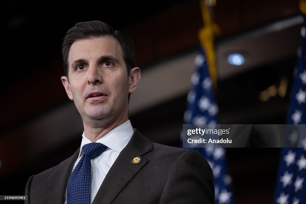 Progressive Caucus Congressman Chris Deluzio speaks at a Congressional Progressive... News ...