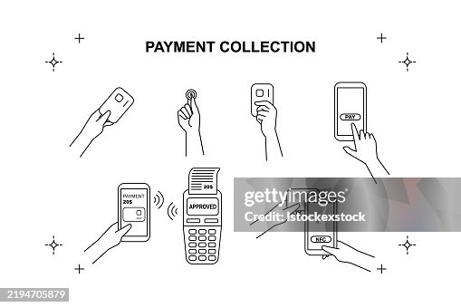 Payment minimal thin line web icon collection. Payment minimal thin line web icon collection.