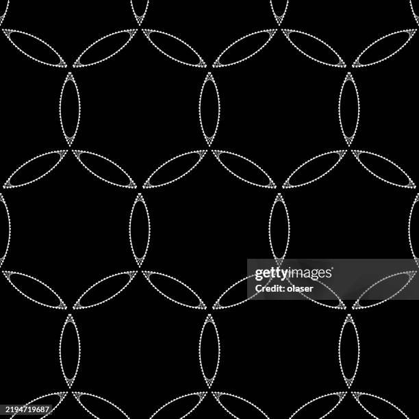 eye pattern of pearls with seams on black seamless repeating pattern - pearls stock illustrations
