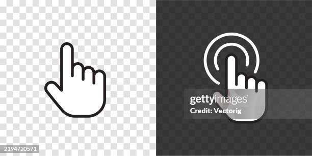 ilustrações, clipart, desenhos animados e ícones de ícone do ponteiro da mão - mouse de computador