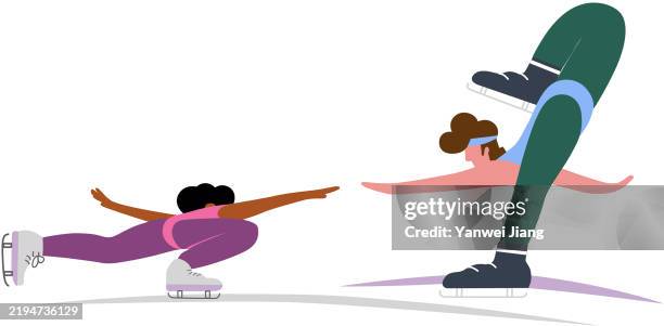 skatingcouple - ice skater stock illustrations