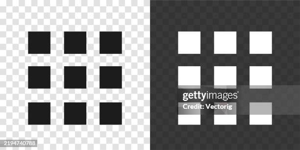 grid icon, designed with clean and simple lines to represent a grid structure. available in black and white on a transparent background. - package mockup stock illustrations