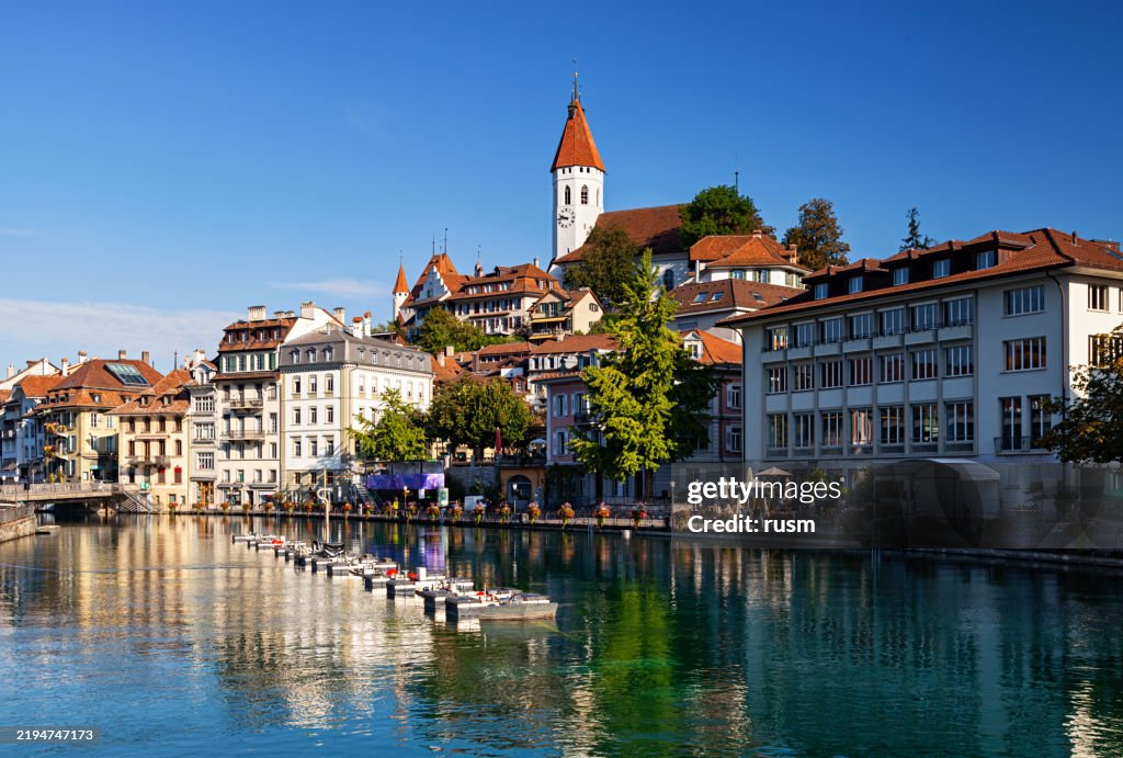 Panorama of Thun old town, Switzerland.