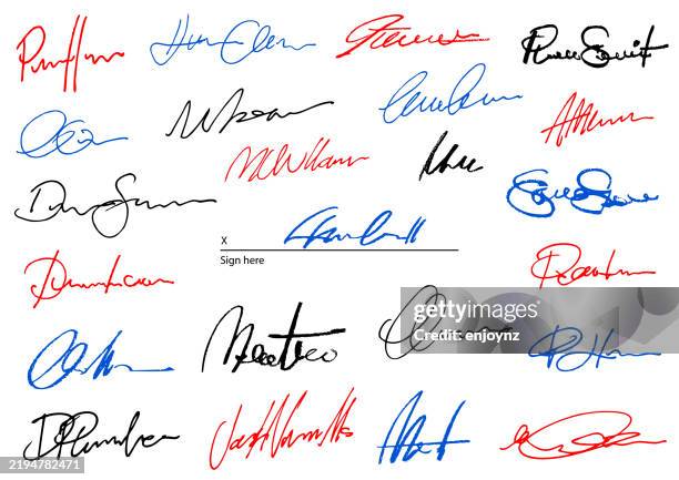 63 Random Signatures Stock Photos, High-Res Pictures, and Images ...