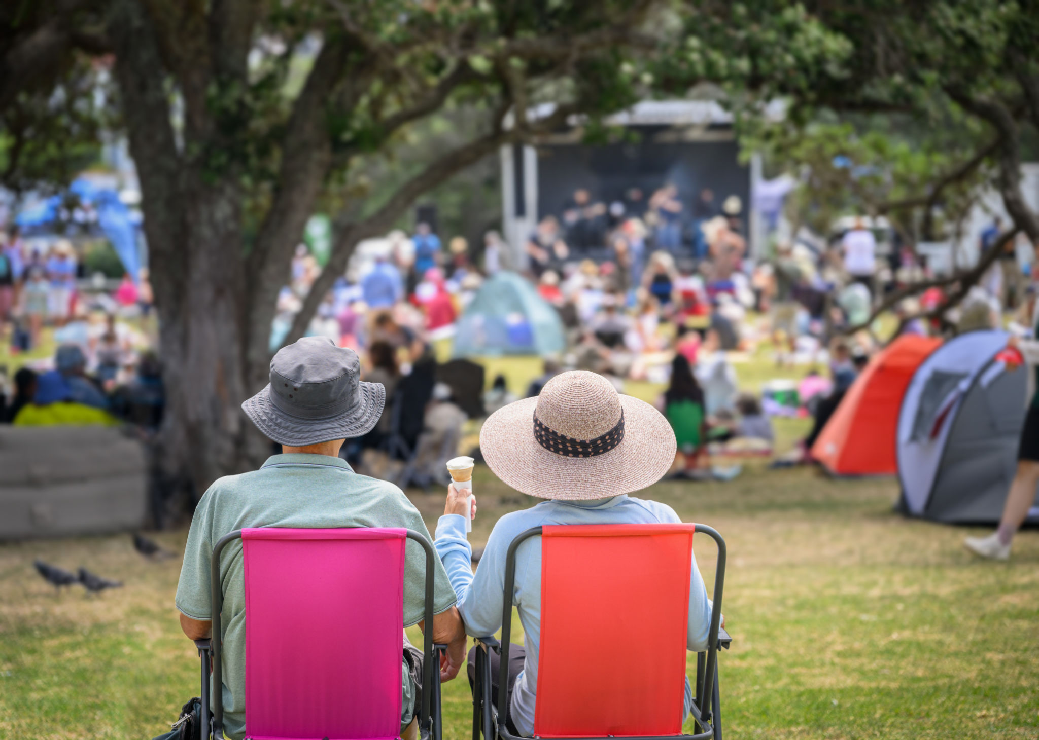 people enjoying event