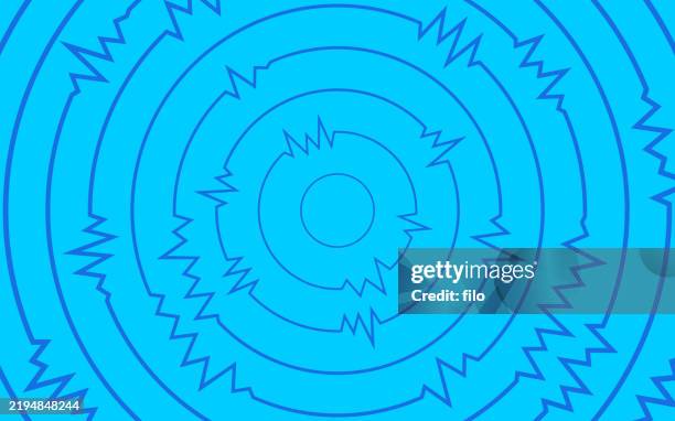 vibration wave audio abstract concentric circles background pattern - volume levels stock illustrations