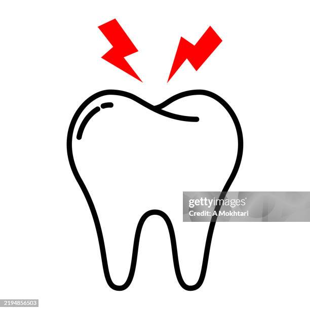 tooth pain icon. - toothache stock illustrations