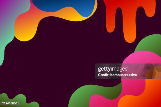 beautiful multi-colored abstract palette - puddle splashing stock illustrations