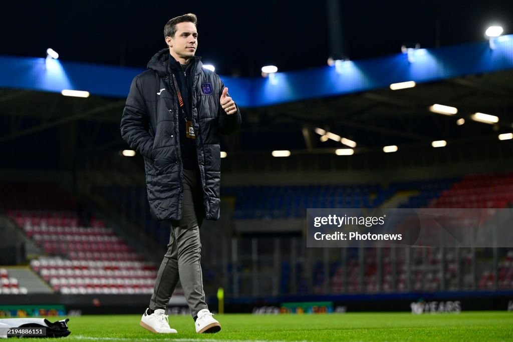 Debert Rsc Hubert David head coach of RSC Anderlecht pictured before the UEFA ...