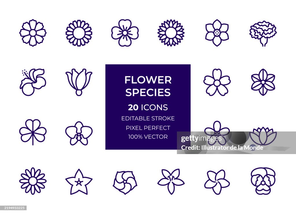 Flower Species Icons