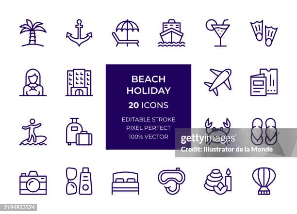 strand urlaub symbole - schwimmflosse stock-grafiken, -clipart, -cartoons und -symbole