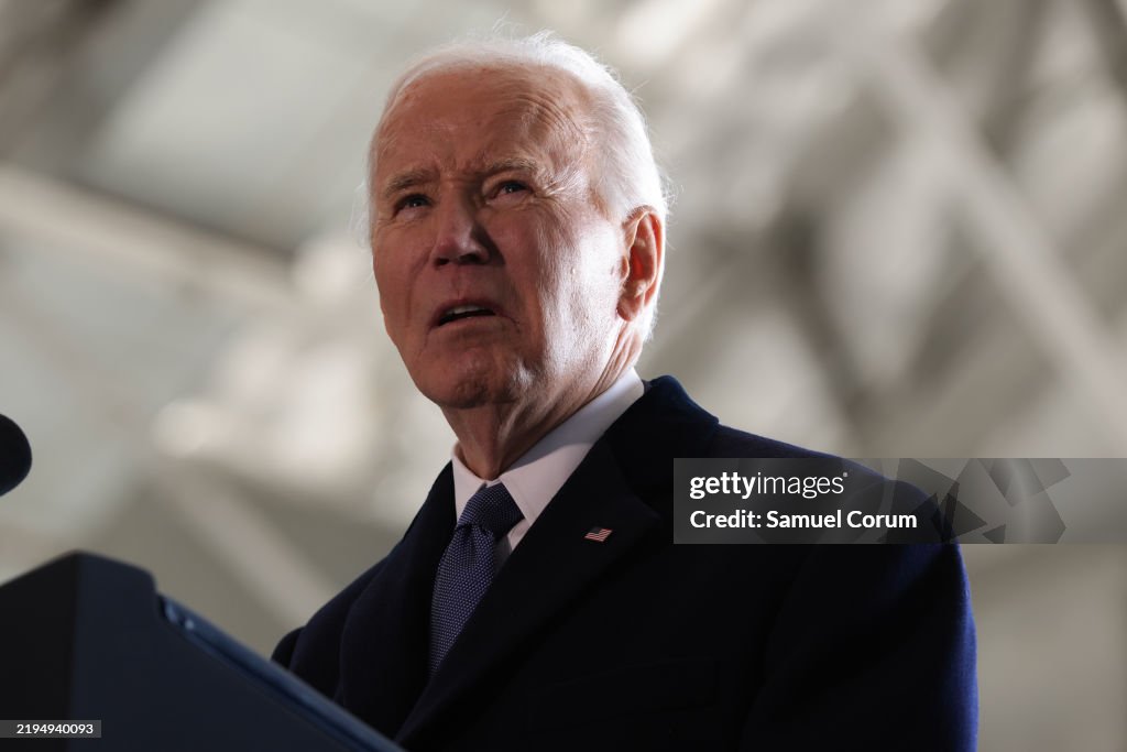 Joe Biden Delivers His First Speech As A Former President In Joint Base Andrews Sendoff Ceremony