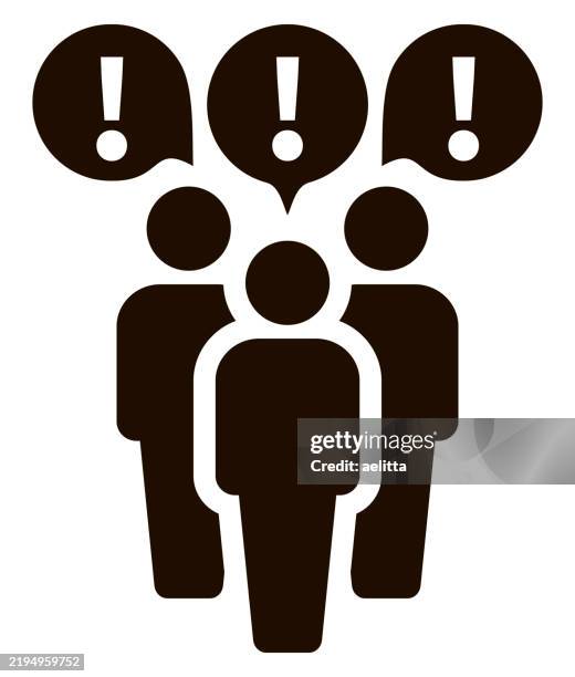 people icons with speech bubbles. - feedback-loop-infographic stock illustrations