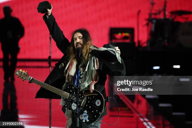 Billy Ray Cyrus performs during the Liberty Inaugural Ball where President Donald Trump is expected later in the evening on January 20, 2025 in...