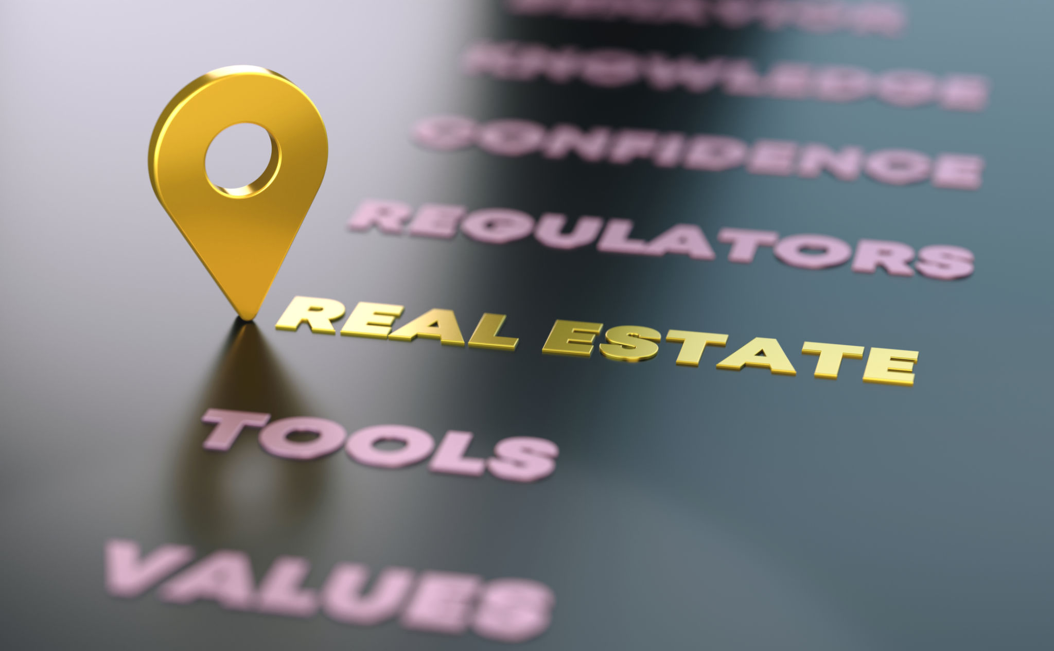 Real Estate Related Words With Straight Pin Real Estate Related Words With Straight Pin