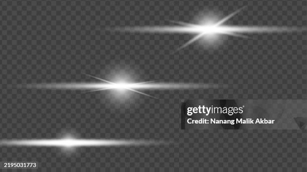 bildbanksillustrationer, clip art samt tecknat material och ikoner med white light set with transparent background - ljusreflex bildeffekt