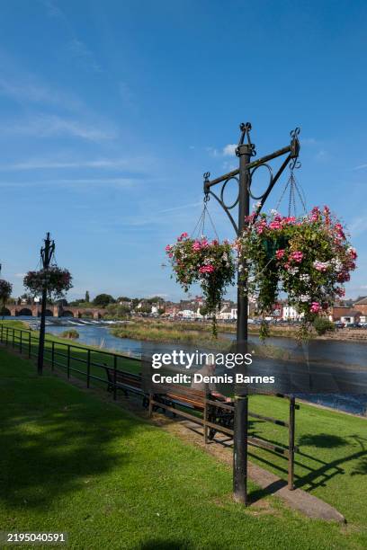 river nith at dumfries, devorgilla bridge, scottish borders, scotland, uk - scottish borders stock pictures, royalty-free photos & images