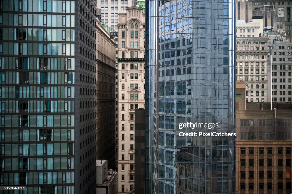 Modern apartment skyscraper downtown New York