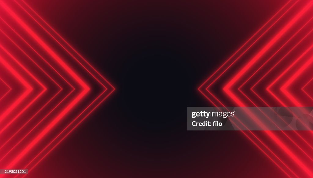 Red Glow Line Arrow Direction Motion Movement Focus Background
