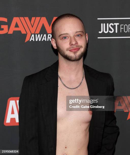Asher James attends the 2025 GayVN Awards show at The Theater at