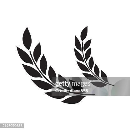 Black Wheat Ear Icon Silhouette Black Wheat Ear Icon Silhouette