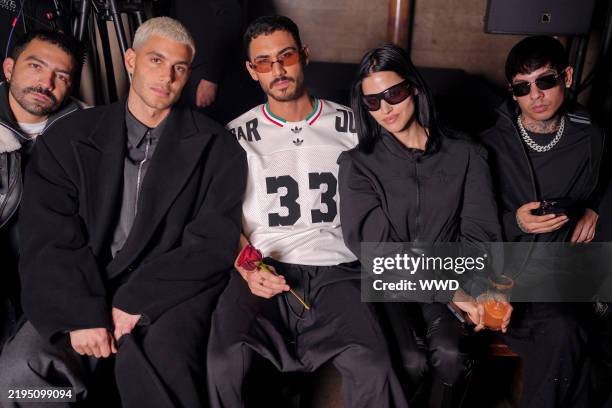 Fai Khadra, Alejandro Speitzer, Gabbriette Bechtel, Natanael Cano at the Willy Chavarria fashion show during Paris Fashion Week Menswear Fall 2025...