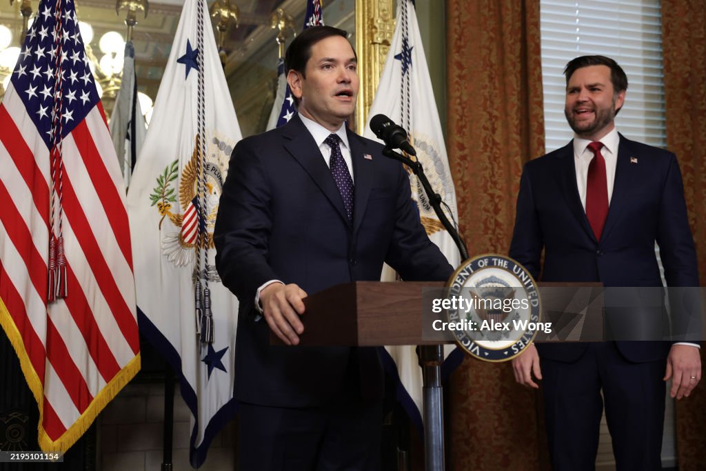 Vice President Vance Swears In Marco Rubio As Secretary Of State
