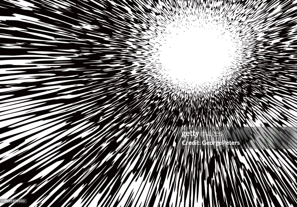 Exploding Frame Circlular Border Frame And Exploding Light Trails High-Res Vector ...