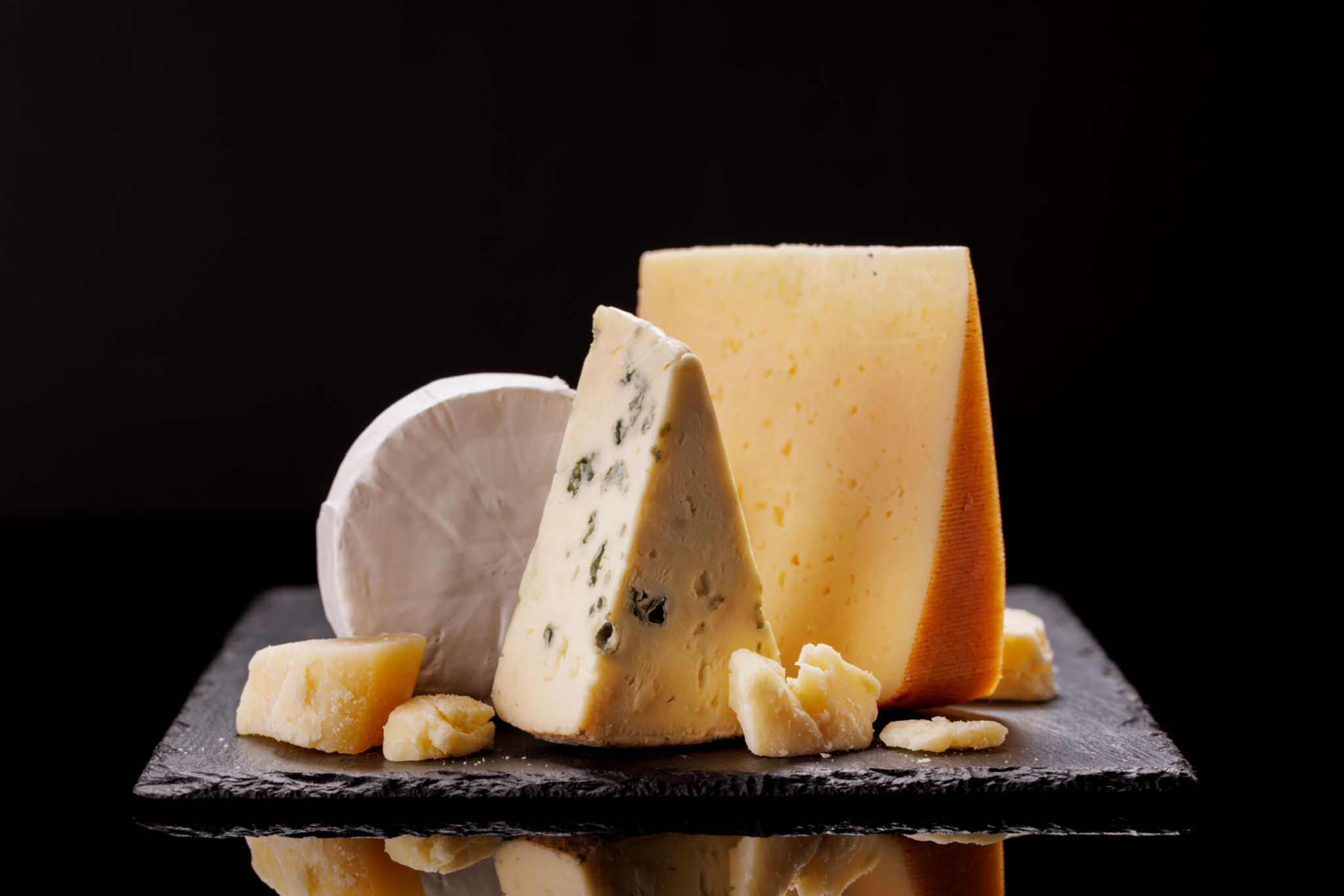 variety of cheeses