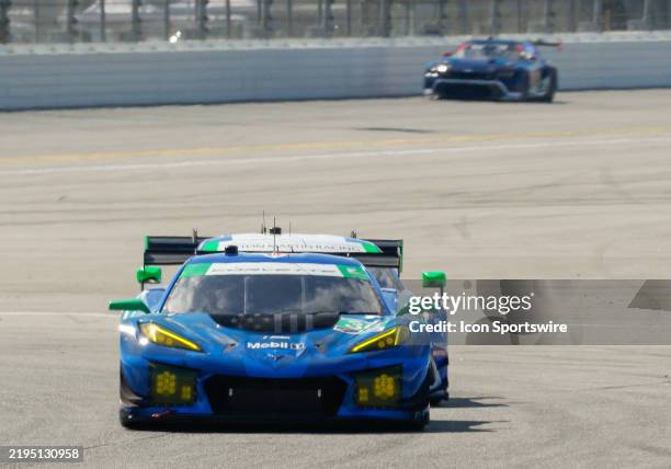 Pro Driver Antonio Garcia, Alexander Sims, Daniel Juncadella, Team Corvette Racing by Pratt Miller Motorsports, Chevrolet Corvette Z06 GT3.R during...