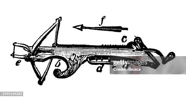 arbalest - crossbow illustration stock illustrations