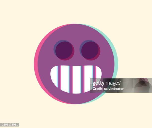 emoji risograph style illustration - risograph stock illustrations