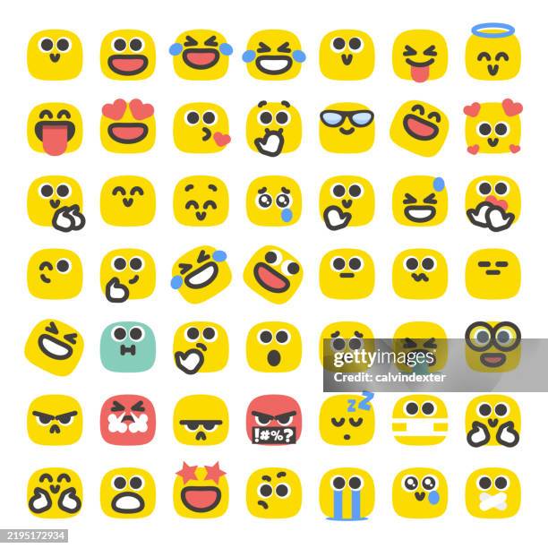 emoticons collection - crying hug stock illustrations