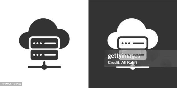 ilustrações de stock, clip art, desenhos animados e ícones de server hosting glyph solid icon. black and white icon series. perfect pixel isolated on white and black background - servidor de rede