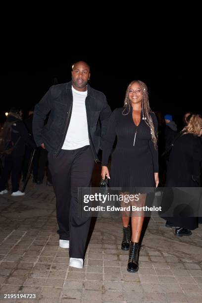 Teddy Riner attends the Louis Vuitton Menswear Fall-Winter 2025/2026 show as part of Paris Fashion Week on January 21, 2025 in Paris, France.