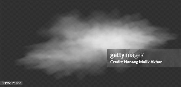 white smoke or clouds with transparent background - clouds transparent stock illustrations