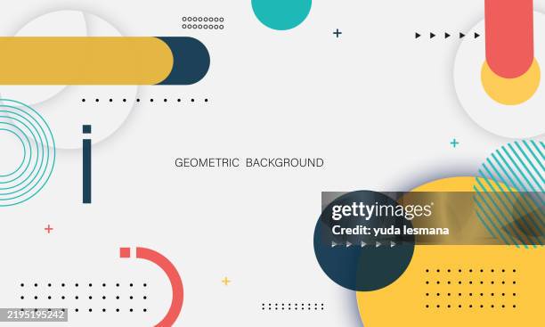abstract modern background with circle geometric shapes and vector elements. - white simple background stock illustrations
