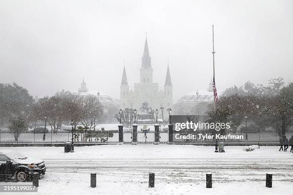 Winter Storm Brings Rare Snowfall To Large Swath Of Southern States Winter Storm Brings Rare Snowfall To Large Swath Of Southern States