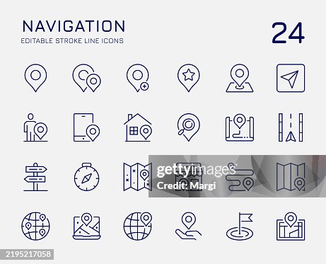 Navegación de iconos de línea Navegación de iconos de línea