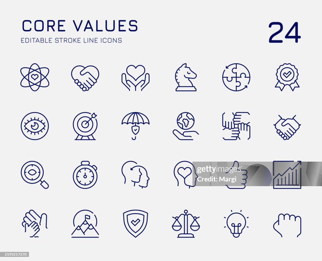 Core Values Line Icons