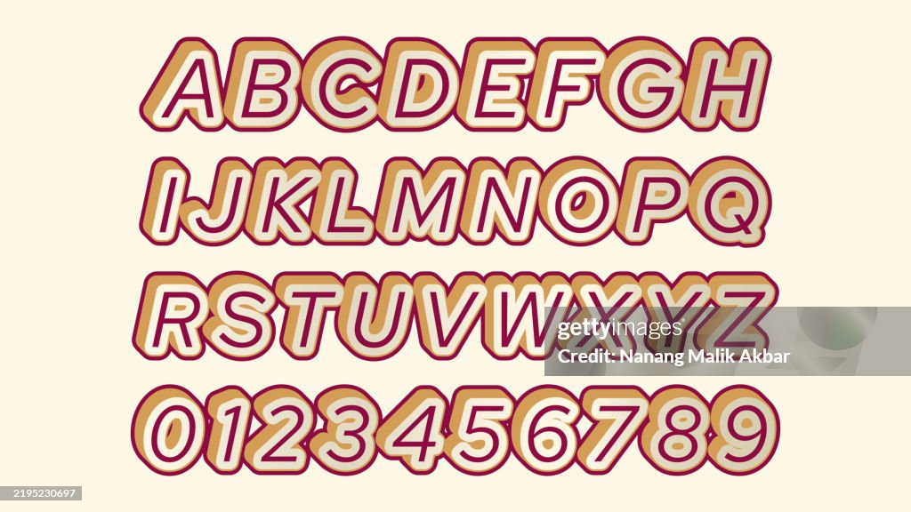 Alphabet 3d Design And Colorful Editable Text Effect Text Can Be ...