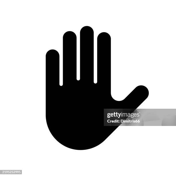 stop handsymbol - stopschild stock-grafiken, -clipart, -cartoons und -symbole