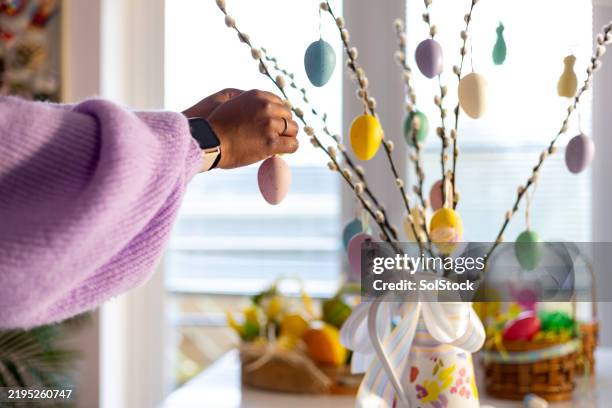 easter preparation - saule blanc photos et images de collection