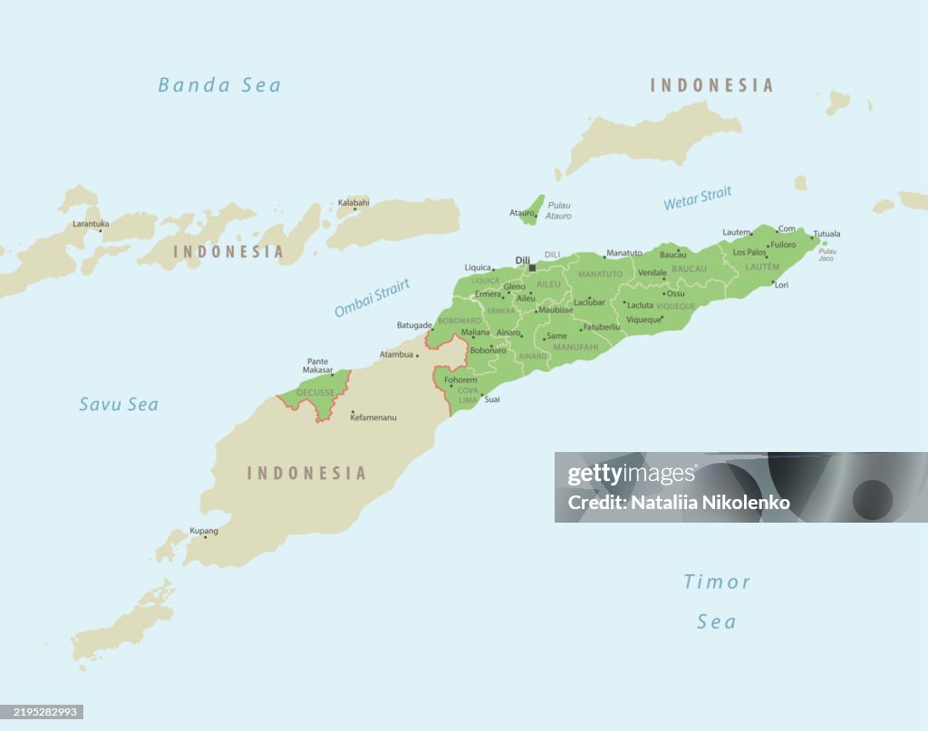 Java Timor Map East Timor Detailed Map With Regions And Cities Of The Country High-Res ...