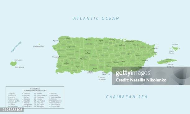Pr State Puerto Rico Detailed Map With Regions And Cities Of The Country High ...