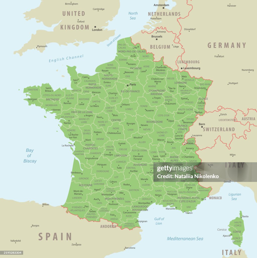 French Map Detailed France Detailed Map With Regions And Cities Of The Country High-Res ...