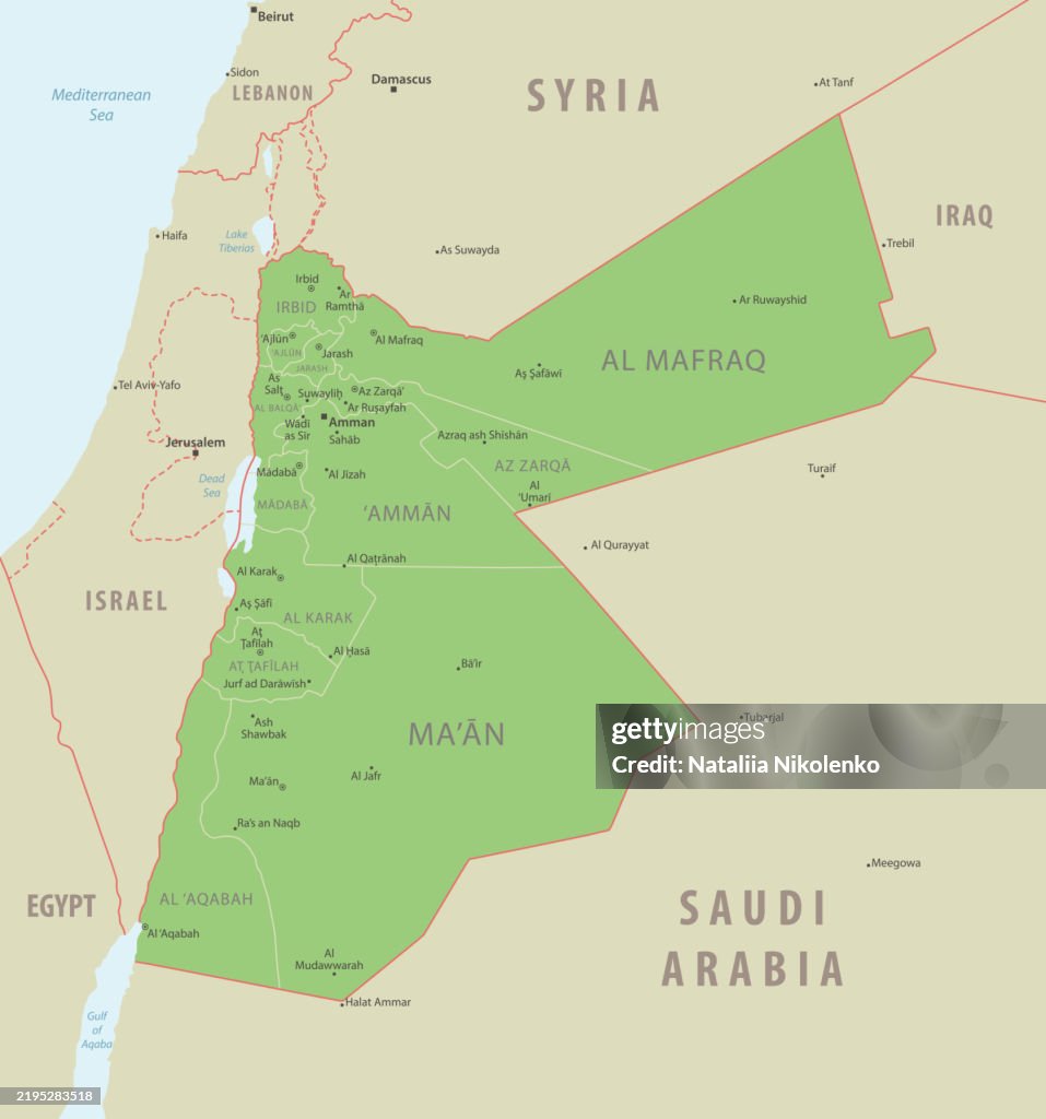 Jordan Map High Resolution Jordan Detailed Map With Regions And Cities Of The Country High-Res ...