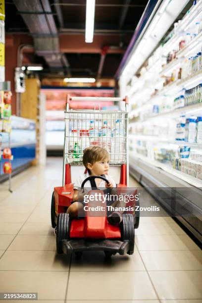 356 Kid Riding Shopping Cart Stock Photos, High-Res Pictures, and ...