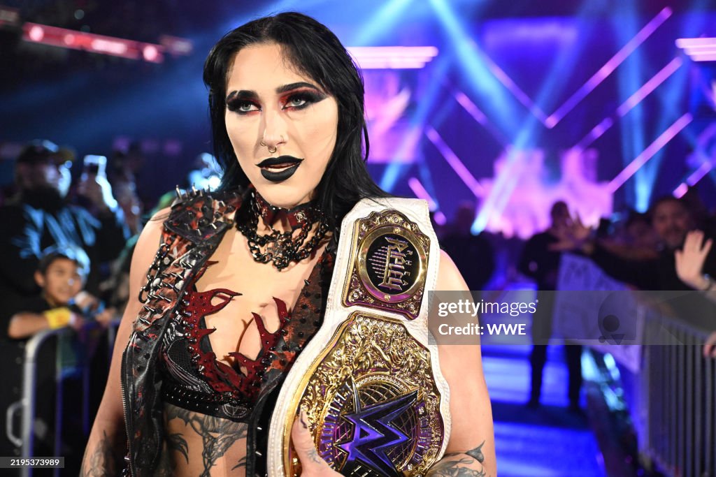 Rhea Ripley Tickets Women's World Champion Rhea Ripley makes her entrance during Saturday ...