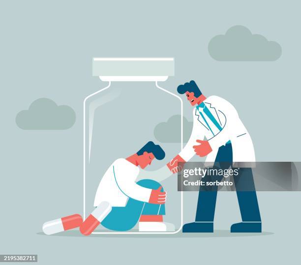 drug side effects - opioids stock illustrations